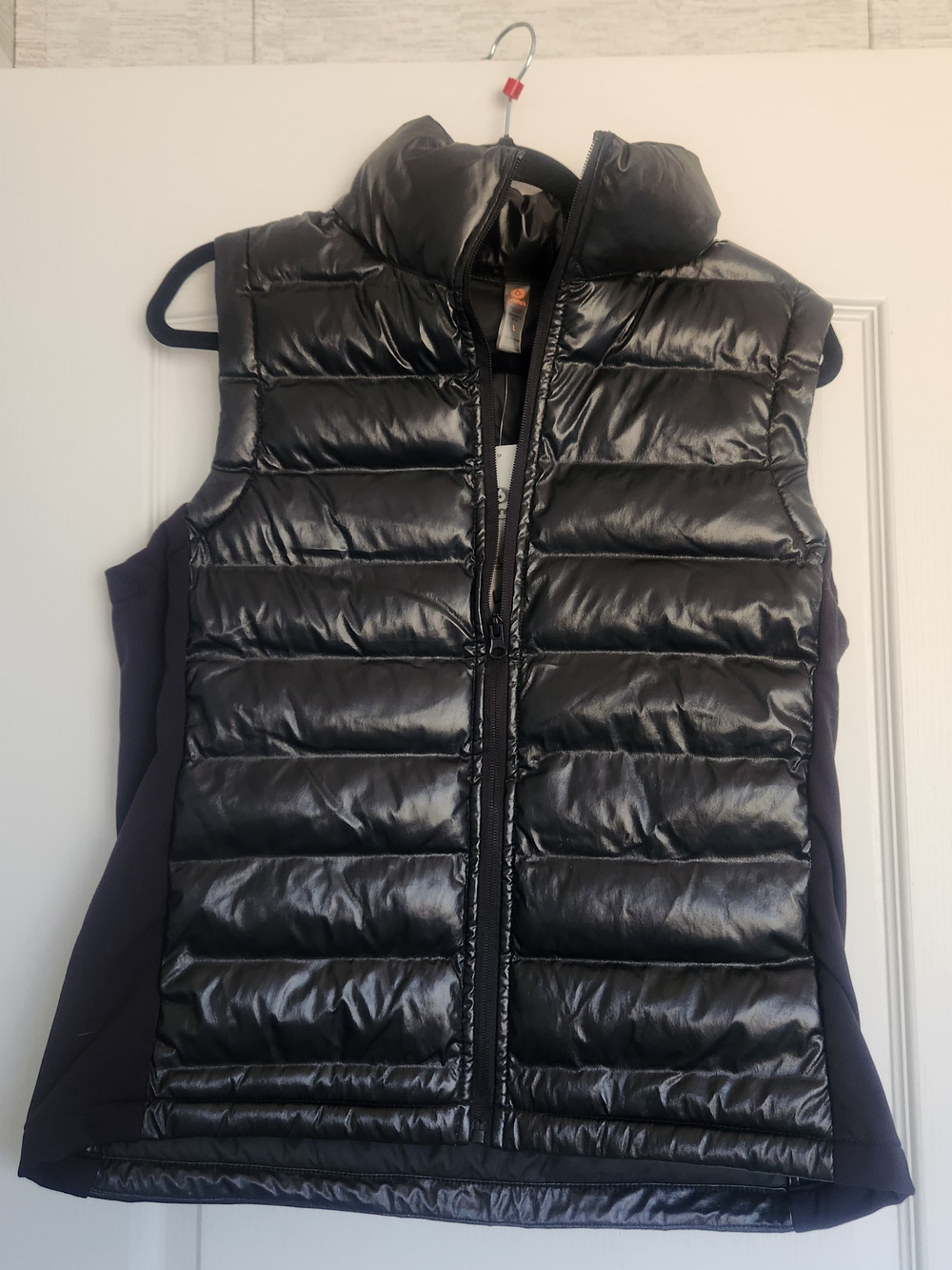Mono B Womens Black Quilted Puffer Vest L BNWT